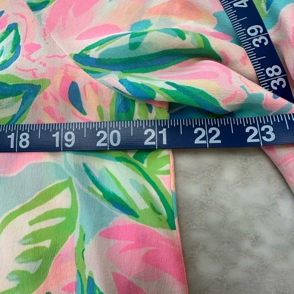 Lilly Pulitzer Silk Elsa Blouse Sz L - Picture 6 of 8